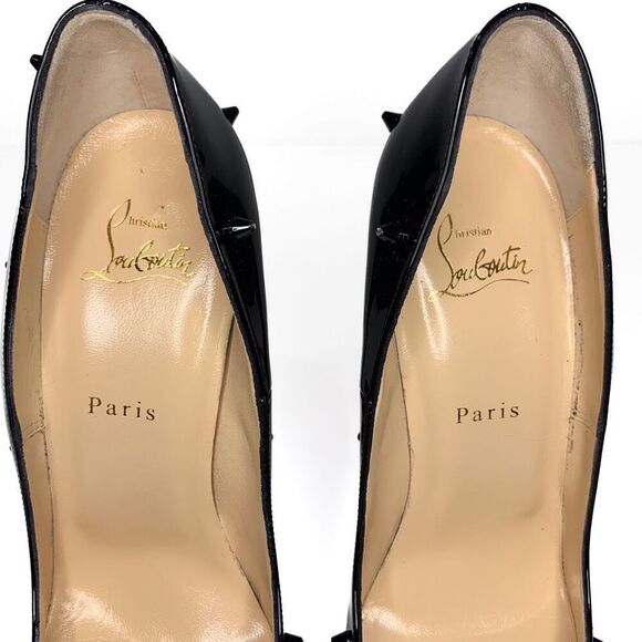 Christian Louboutin Diamond Spike 120 Pumps EU 40.5 US 10.5 Black Crystal Heels - Picture 4 of 9